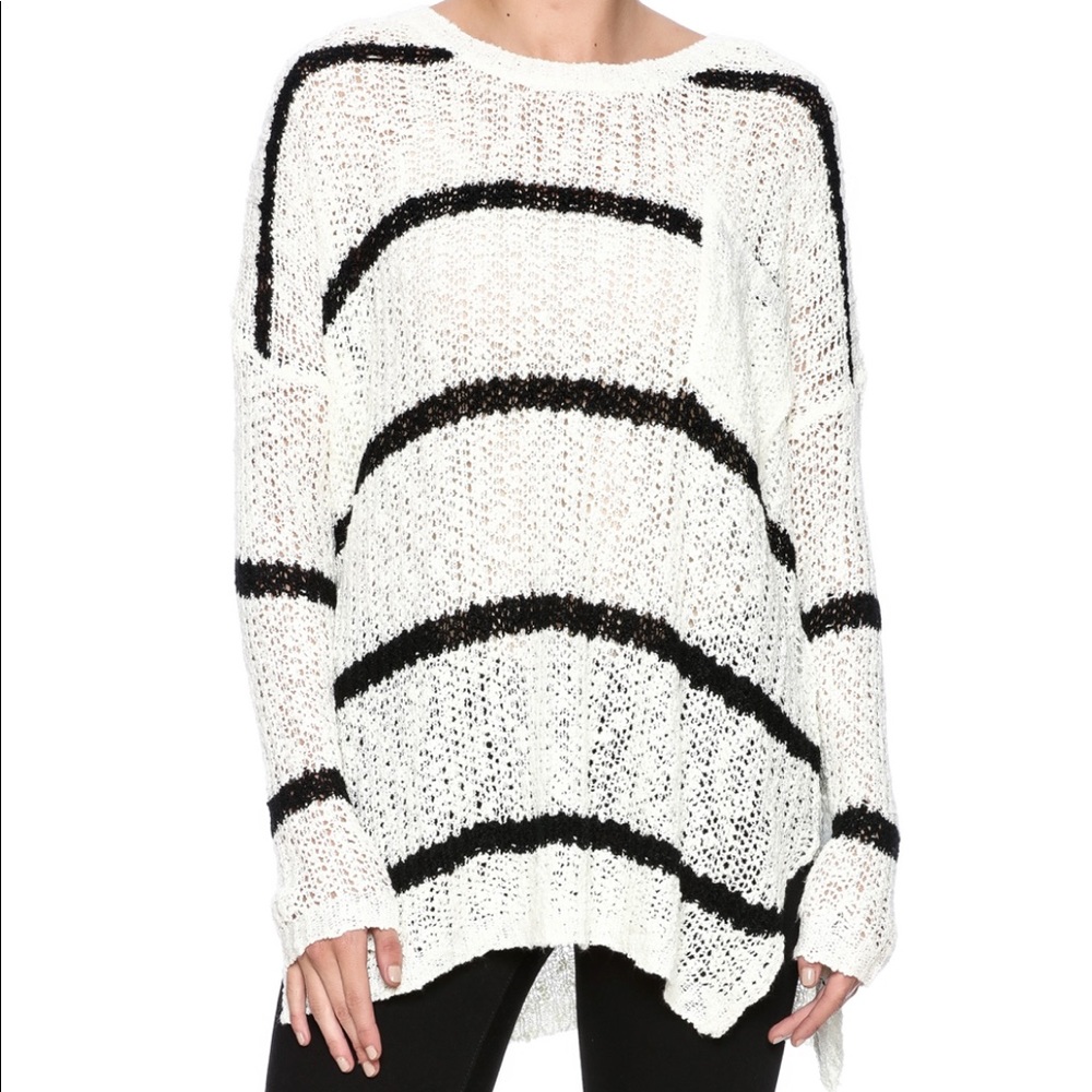 ISO black and white stripe sweater